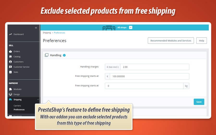 Zdjęcie 3: Wyklucz wybrane produkty z darmowej dostawy