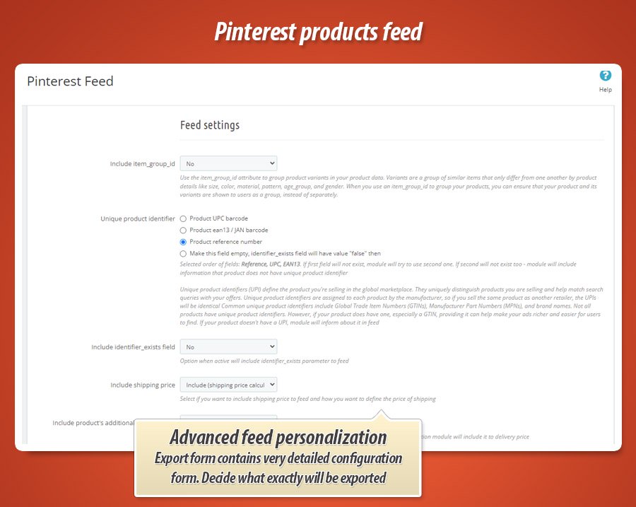 Foto 7: Pinterest products feed