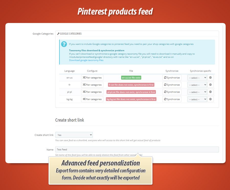 Foto 2: Pinterest products feed