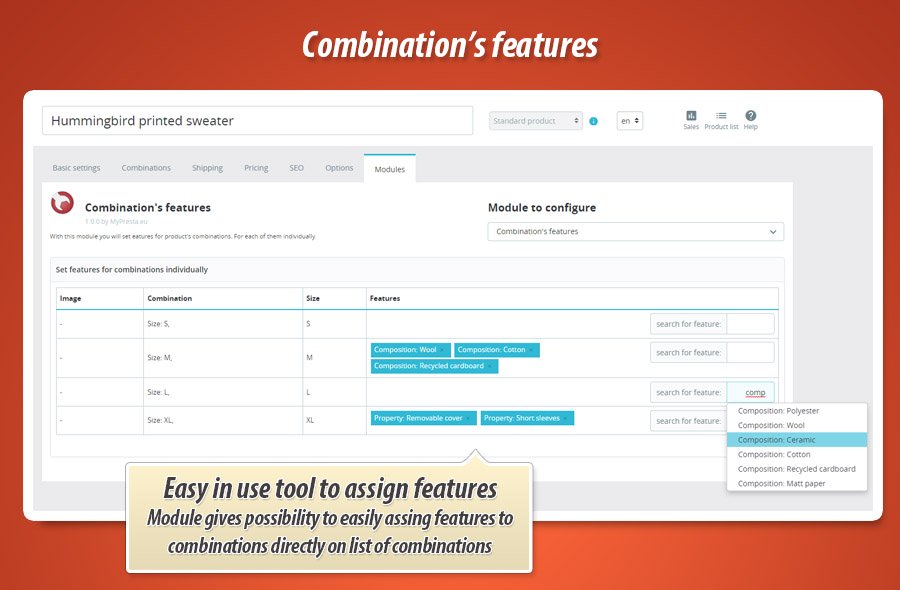 Zdjęcie 6: Przypisywanie cech kombinacjom
