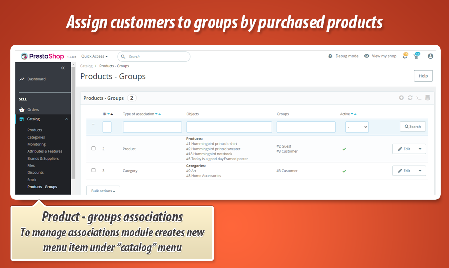 Zdjęcie 2: Zapis klientów do grup na podstawie kupionych produktów