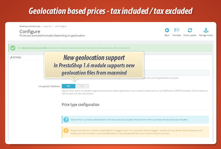 Image 4: Tax excluded prices for unlogged users by geolocation