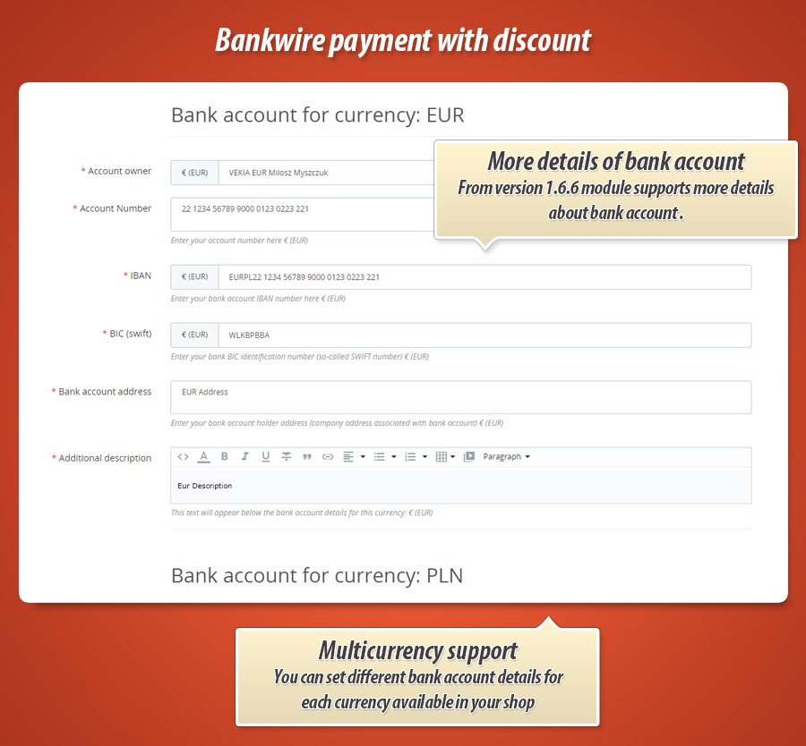 Foto 1: Pago por transferencia bancaria con descuento