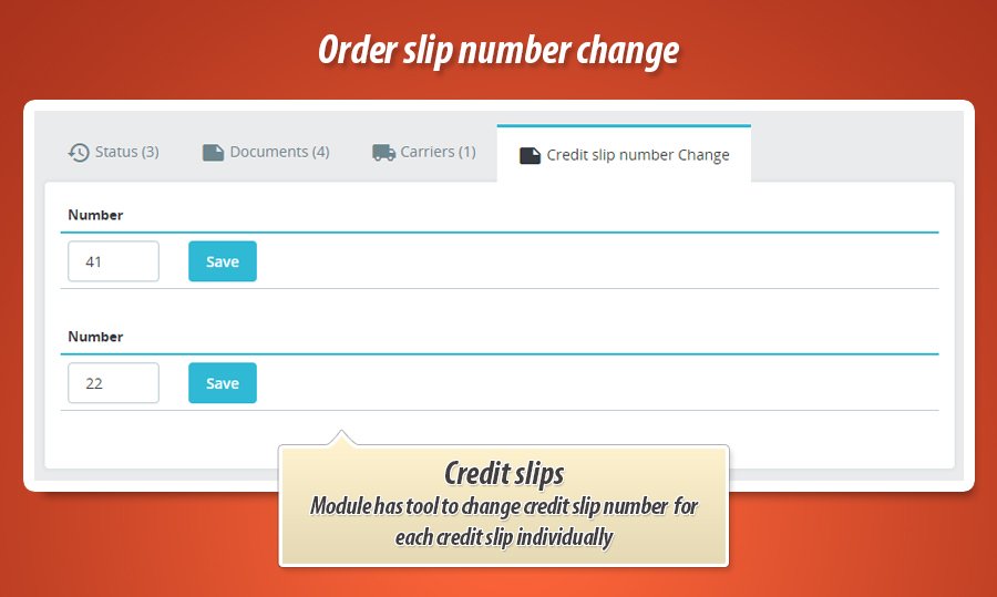 Foto 2: Cambio de número de comprobante de crédito