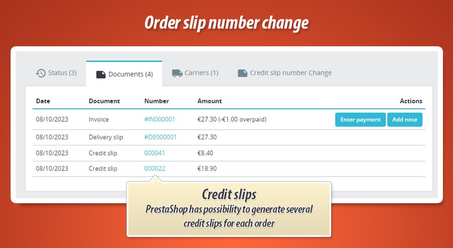 Foto 3: Cambio de número de comprobante de crédito