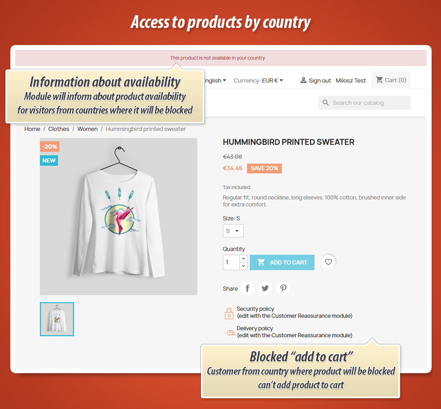 Zdjęcie 6: Dostęp do produktu z wybranych krajów