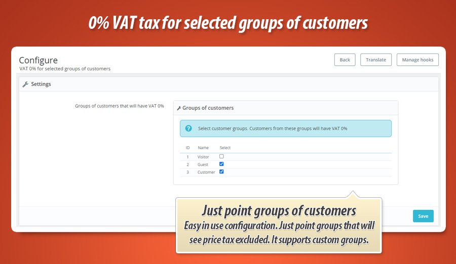 Foto 3: IVA 0% para grupos seleccionados de clientes