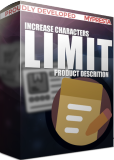 PrestaShop Zwiększenie limitu znaków w opisie produktu Za pomocą tego modułu zmienisz maksymalny dozwolony limit znaków jakie można wprowadzić d...