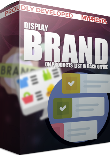 show manufacturer brand name on list of products in shops back office