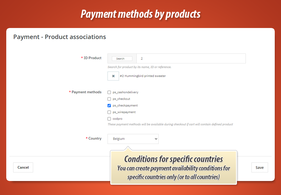 Image 1: Payment methods by products