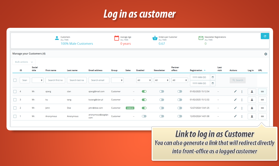 Zdjęcie 1: Zaloguj jako klient