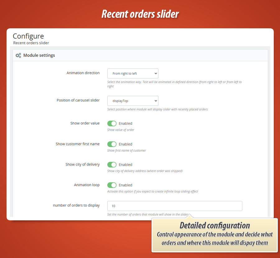 Zdjęcie 1: Slider z ostatnimi zamówieniami