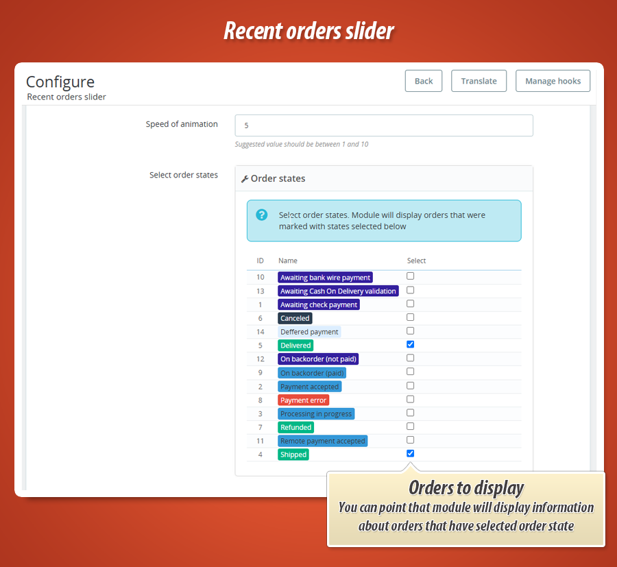 Zdjęcie 2: Slider z ostatnimi zamówieniami