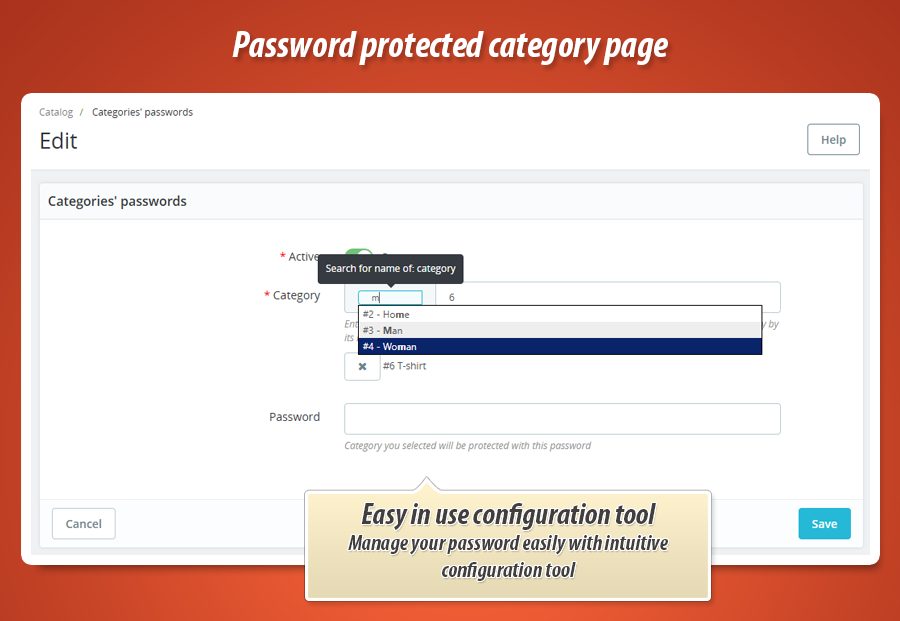 Image 1: Password protected category pages
