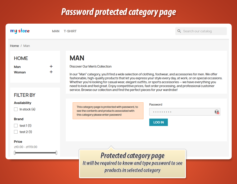 Image 3: Password protected category pages