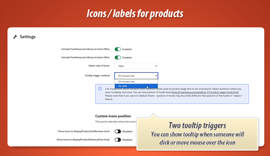 Foto 1: Iconos de etiqueta de producto Pro
