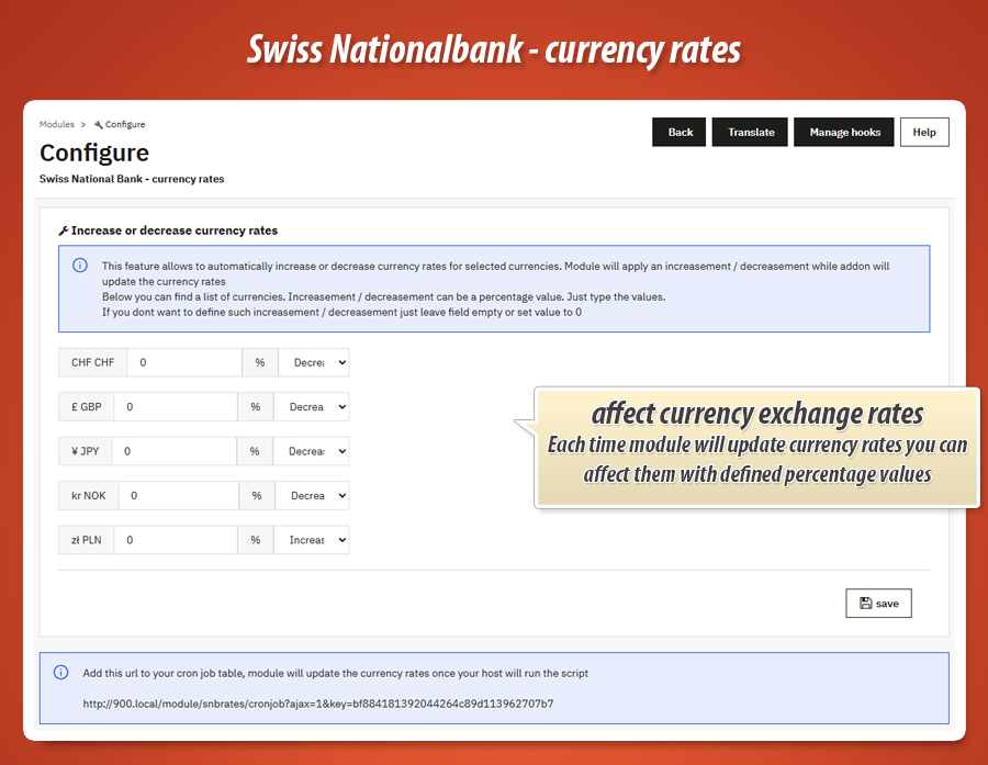 Foto 1: Banco Nacional Suizo - tipos de cambio