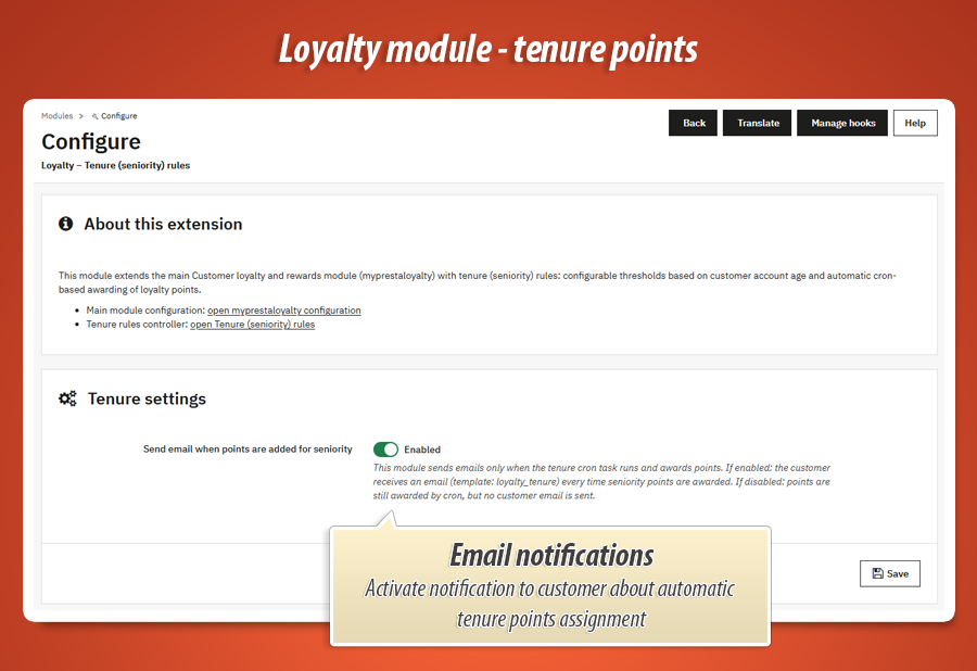 Image 1: Loyalty points – Tenure (seniority) rules