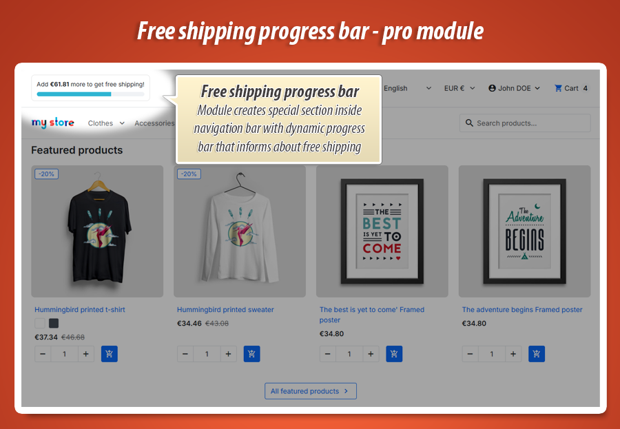 Image 4: Free Shipping Progress Bar for free