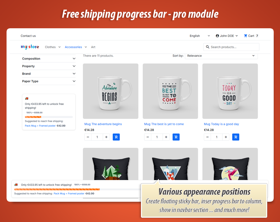 Foto 14: Barra de progreso envío gratis Pro