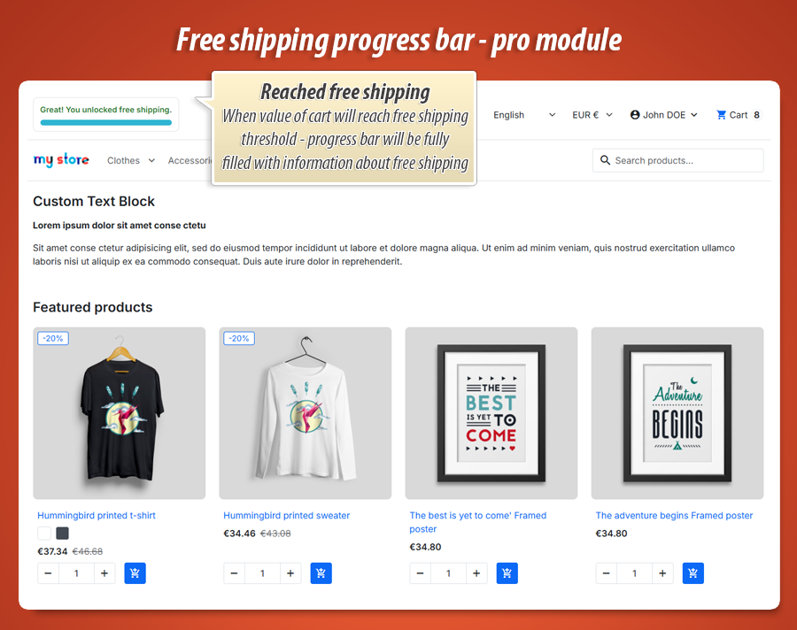 Image 2: Free Shipping Progress Bar for free