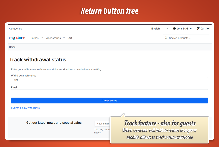 Foto 6: Return Button Free - Desistimiento UE (Gratis)