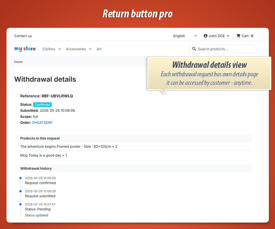 Foto 9: EU Retourknop – Online herroepingsformulier