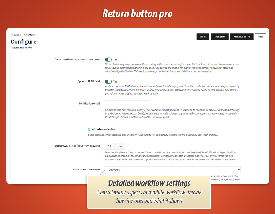 Foto 15: EU Retourknop – Online herroepingsformulier