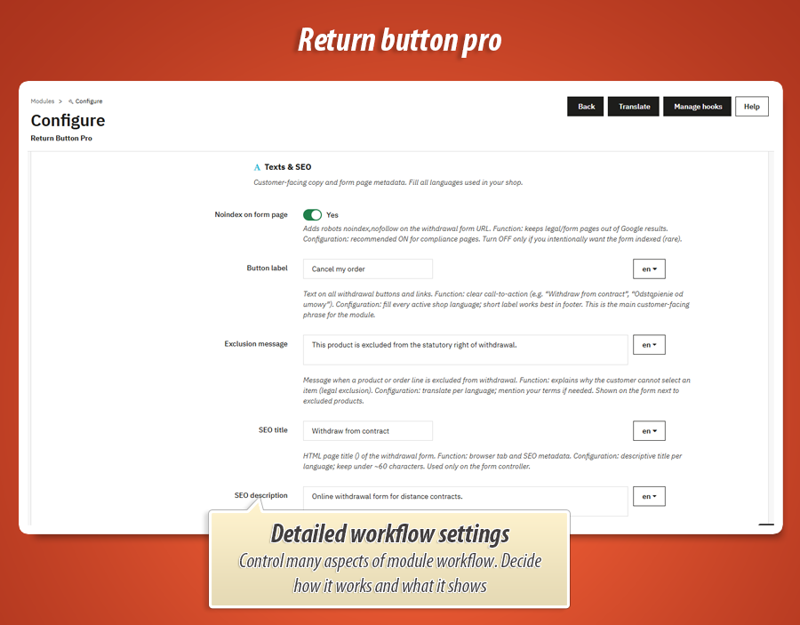 Foto 20: EU Retourknop – Online herroepingsformulier