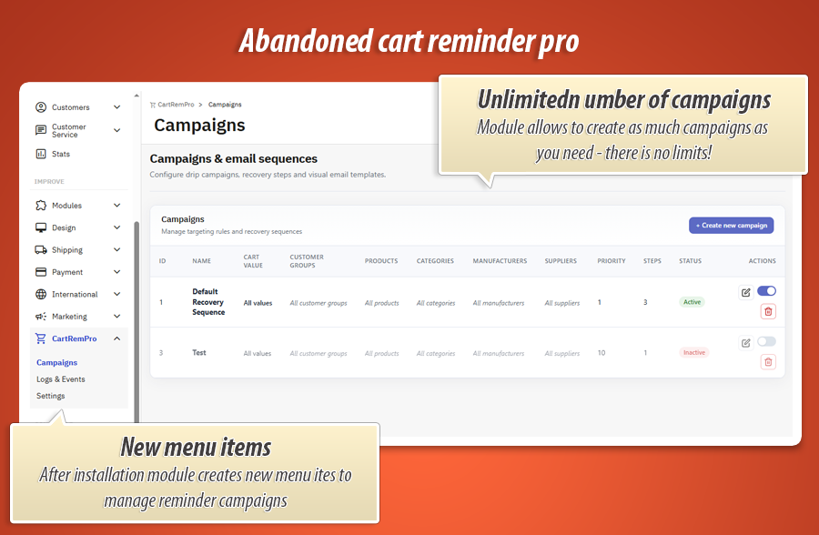 Foto 17: Abandoned Cart Reminder Pro – drip e-mails, kortingscodes & ROI