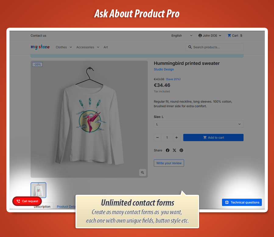 Foto 28: Vraag over product - contactformulieren pro
