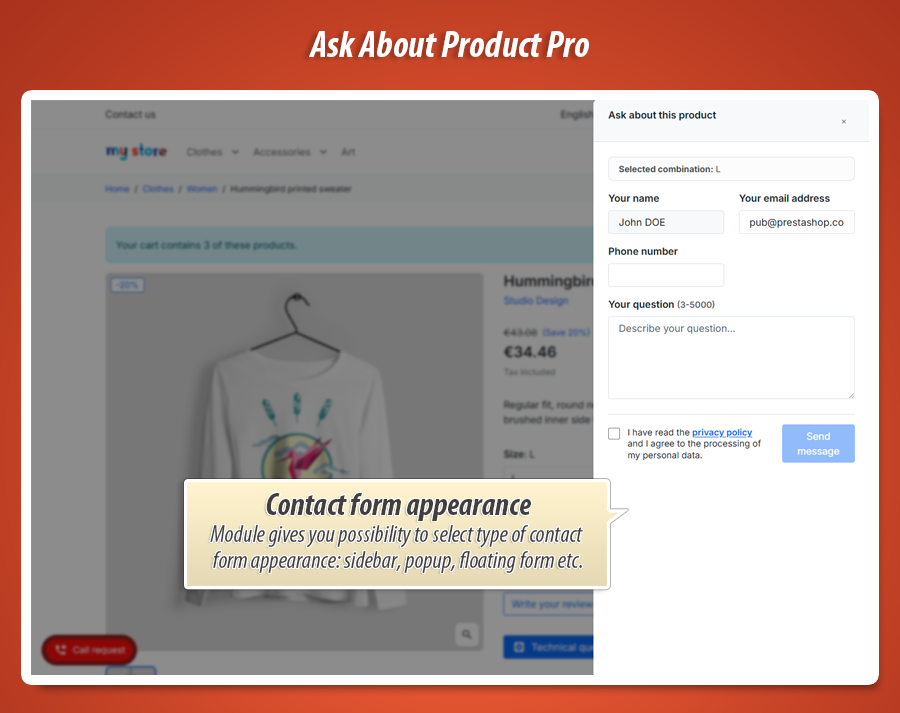 Foto 25: Vraag over product - contactformulieren pro