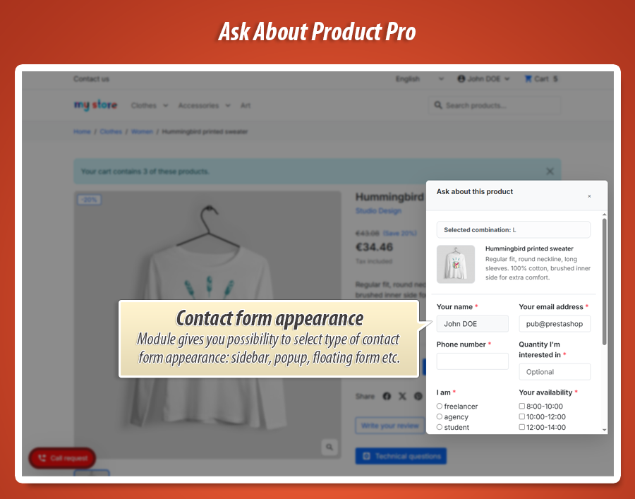 Foto 24: Vraag over product - contactformulieren pro