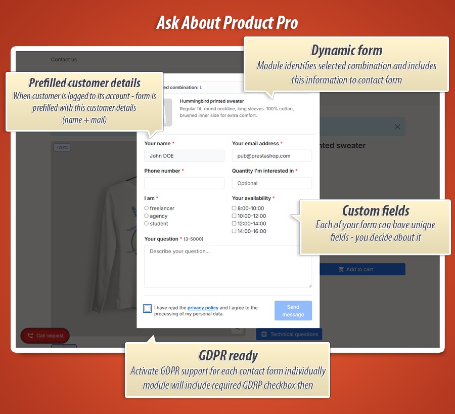 Foto 26: Vraag over product - contactformulieren pro