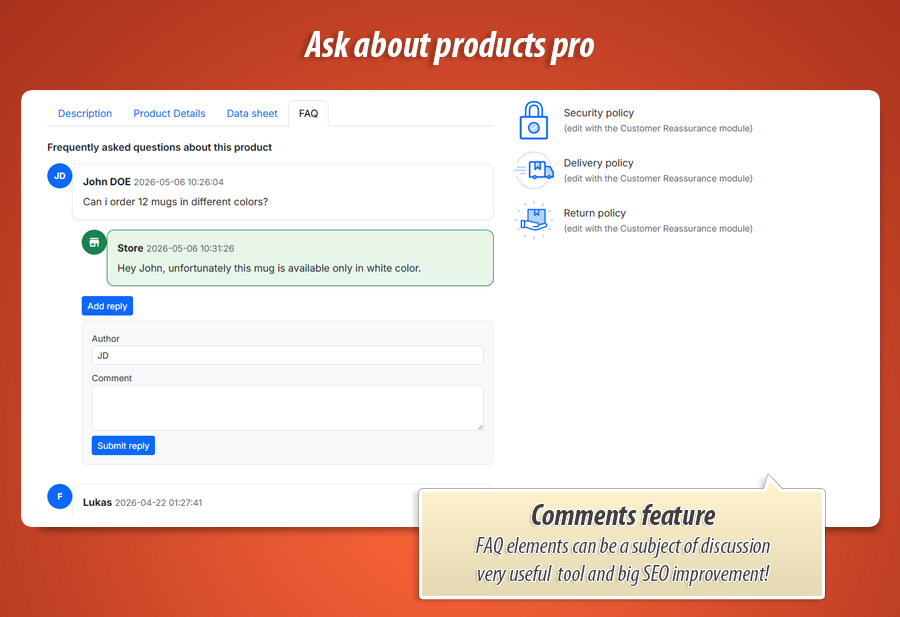 Foto 3: Vraag over product - contactformulieren pro