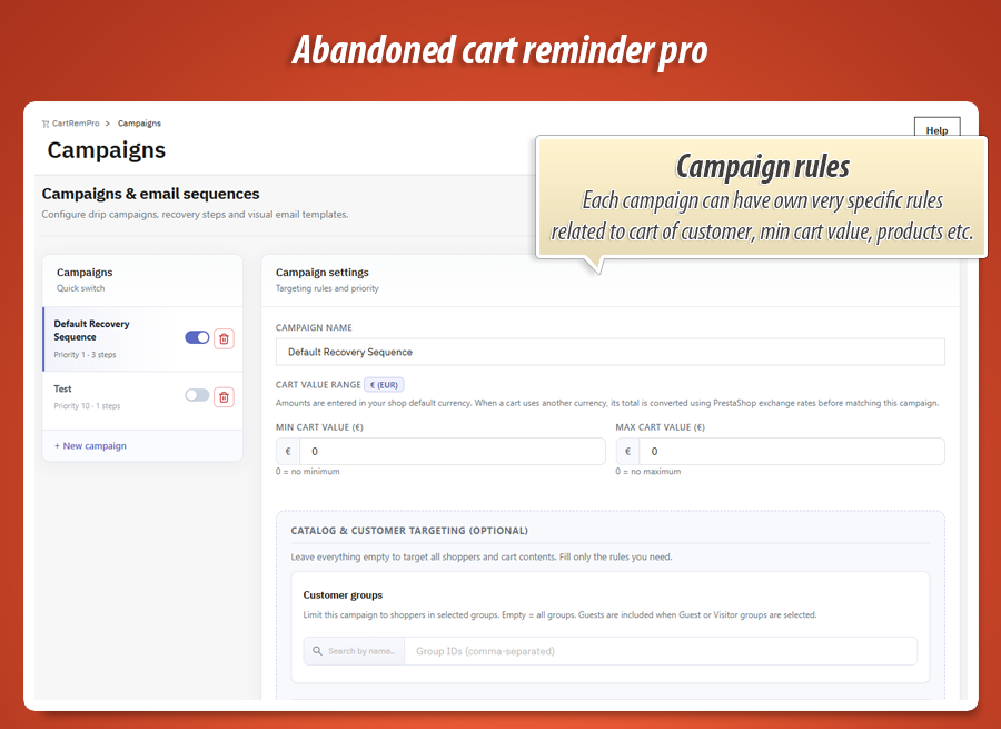 Foto 16: Abandoned Cart Reminder Pro – Drip-E-Mails, Rabattcodes & ROI