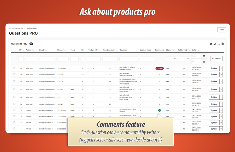Foto 2: Vraag over product - contactformulieren pro