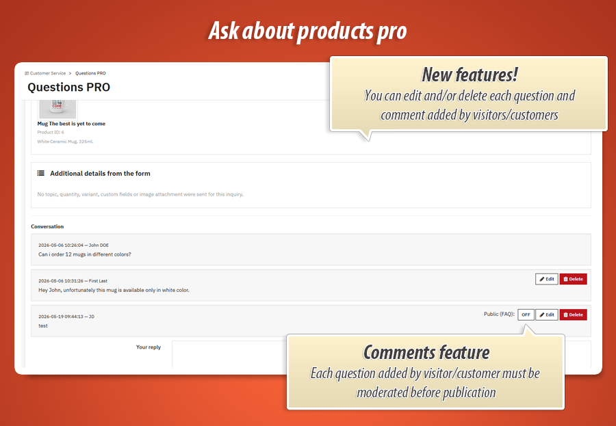 Foto 1: Vraag over product - contactformulieren pro