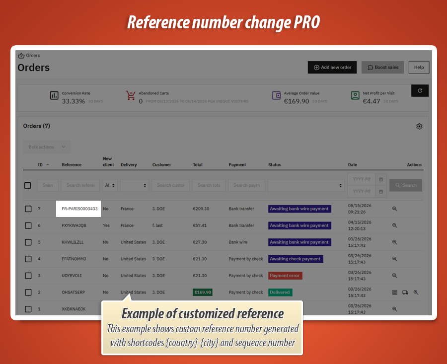 Foto 2: Bestellreferenz-Generator PRO