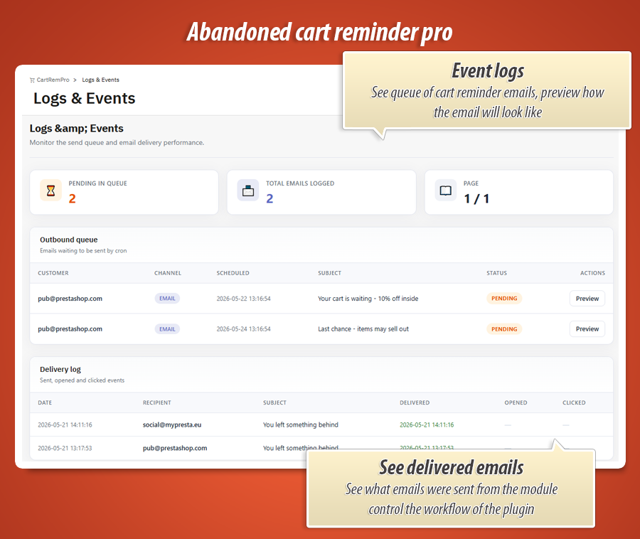 Foto 6: Abandoned Cart Reminder Pro – Drip-E-Mails, Rabattcodes & ROI