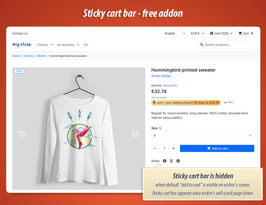 Image 1: Sticky Cart Bar FREE