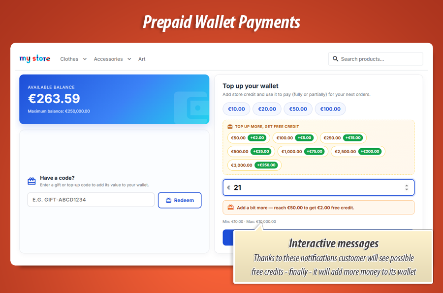 Image 2: Prepaid Wallet & Store Credit