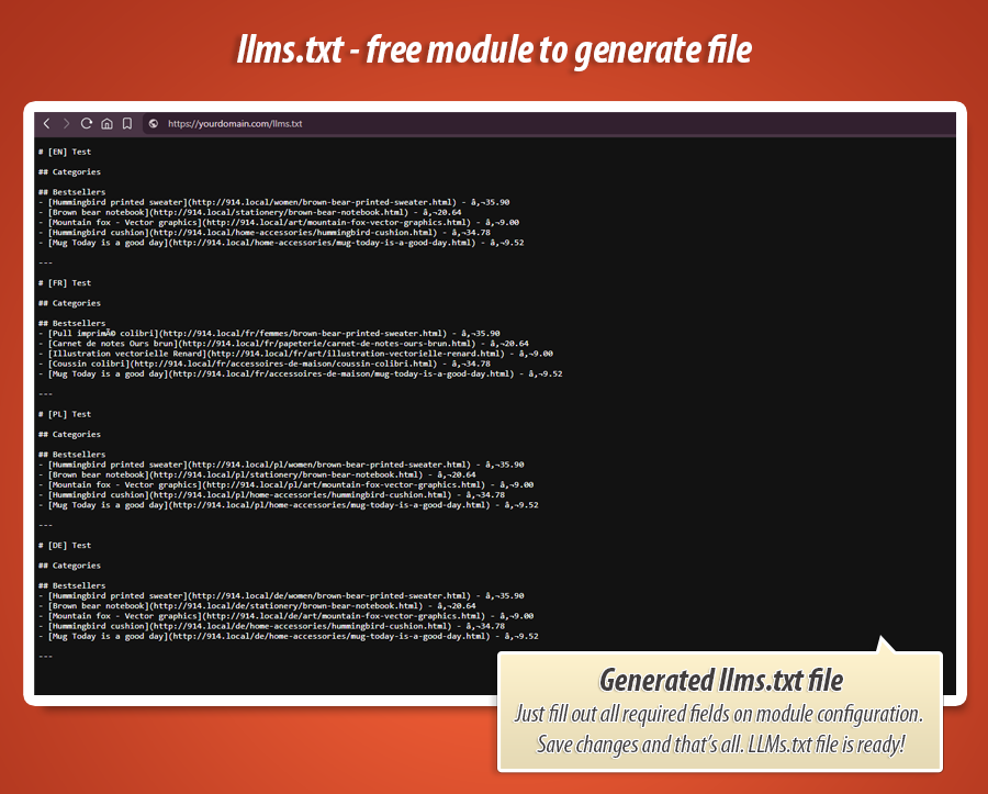 Zdjęcie 1: Darmowy generator llms.txt