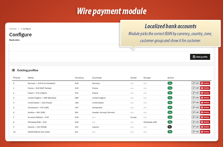 Image 1: Bank wire with order summary