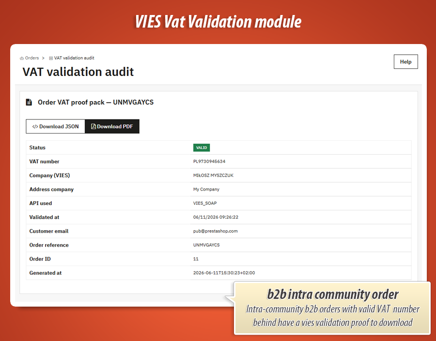 Image 5: Validate VAT in VIES and set 0% VAT