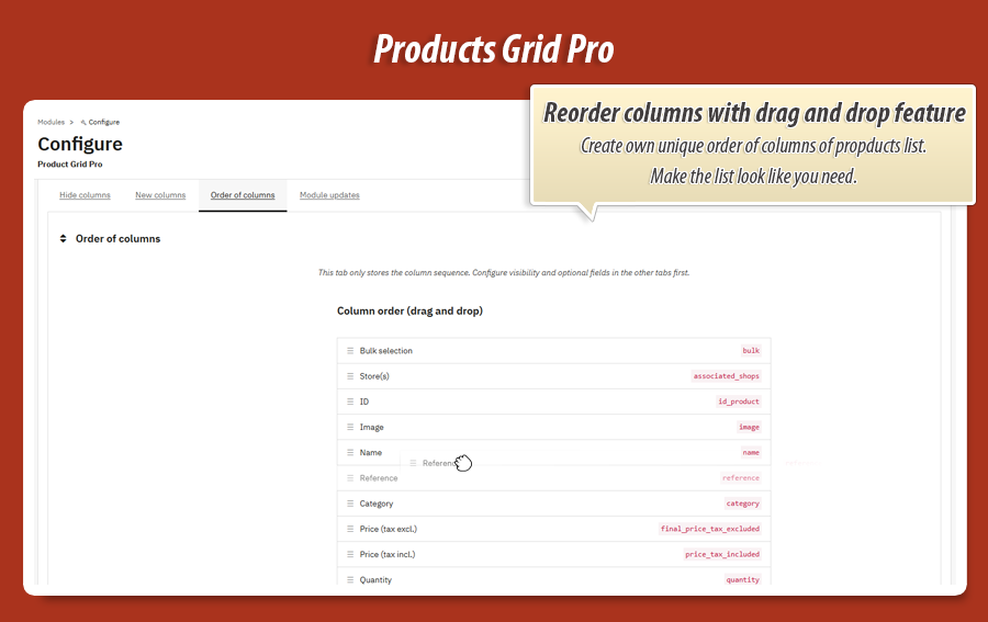 Foto 7: Product Grid Pro – kolommen & lay-out productlijst