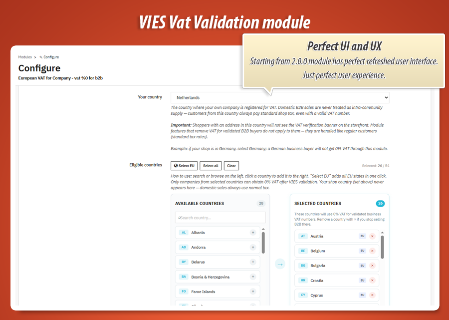 Image 9: Validate VAT in VIES and set 0% VAT