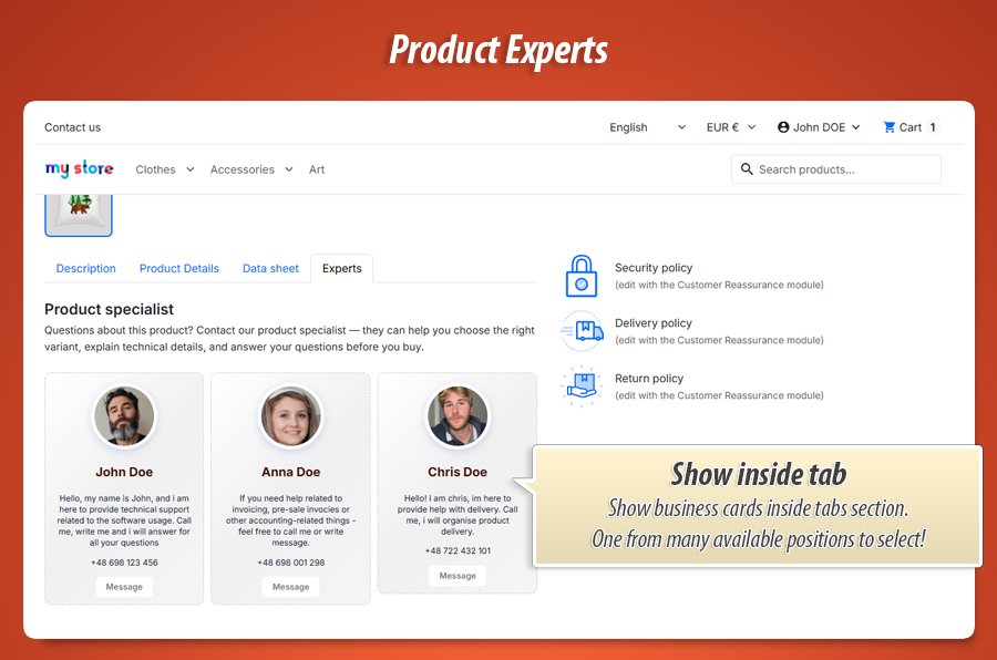 Image 3: Product expert - Specialist Business Cards