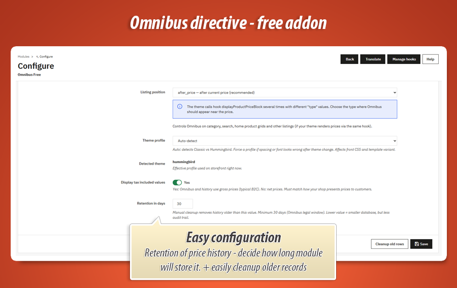 Image 2: Omnibus Directive - Free Addon