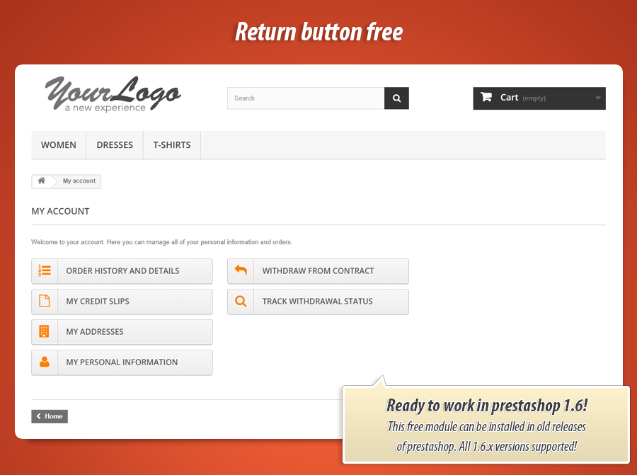 Foto 1: Return Button Free - Desistência UE (Grátis)